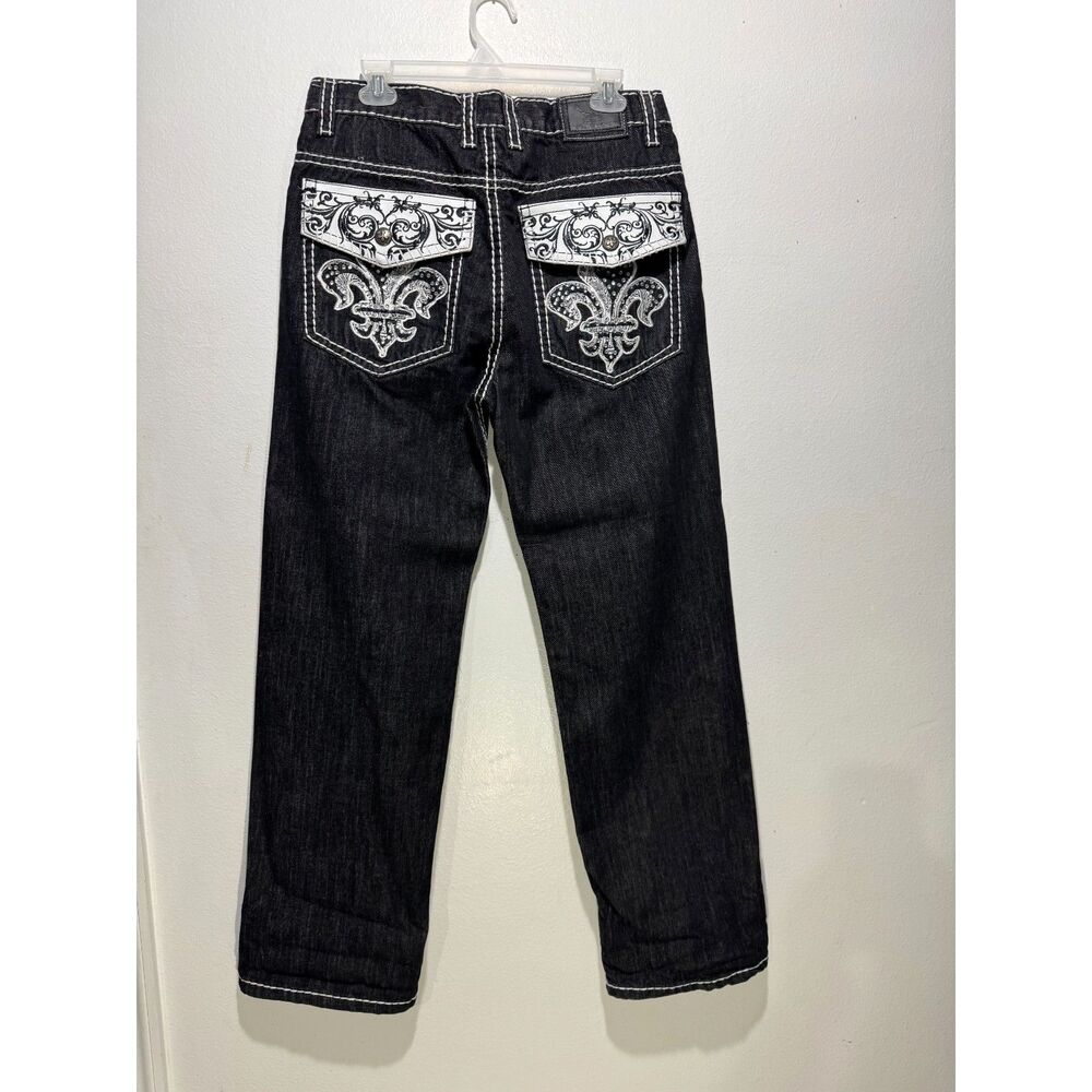Victorious jeans embroidered embellished rhinestone blue denim W34/32